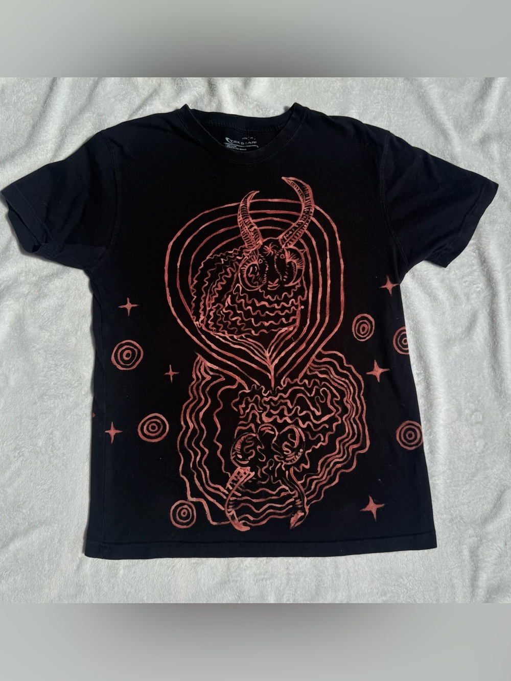 Magical Geep Shirt, 100% Cotton, Hand Painted Bleach Art